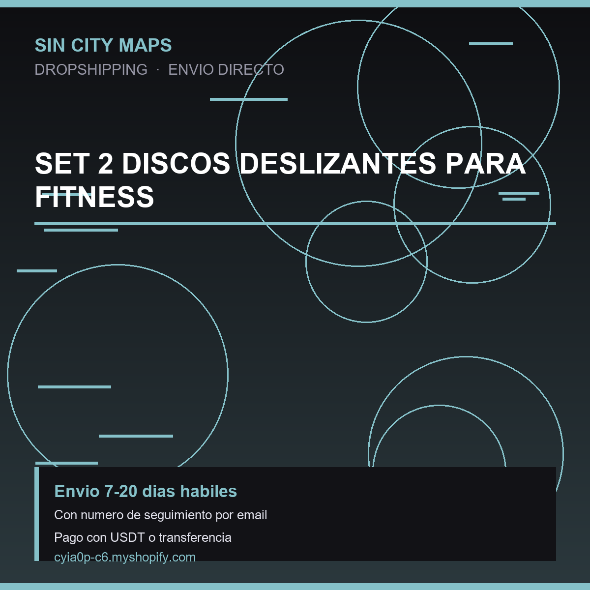 Set 2 Discos Deslizantes para Fitness