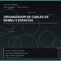 Organizador de Cables de Bambu 5 Espacios