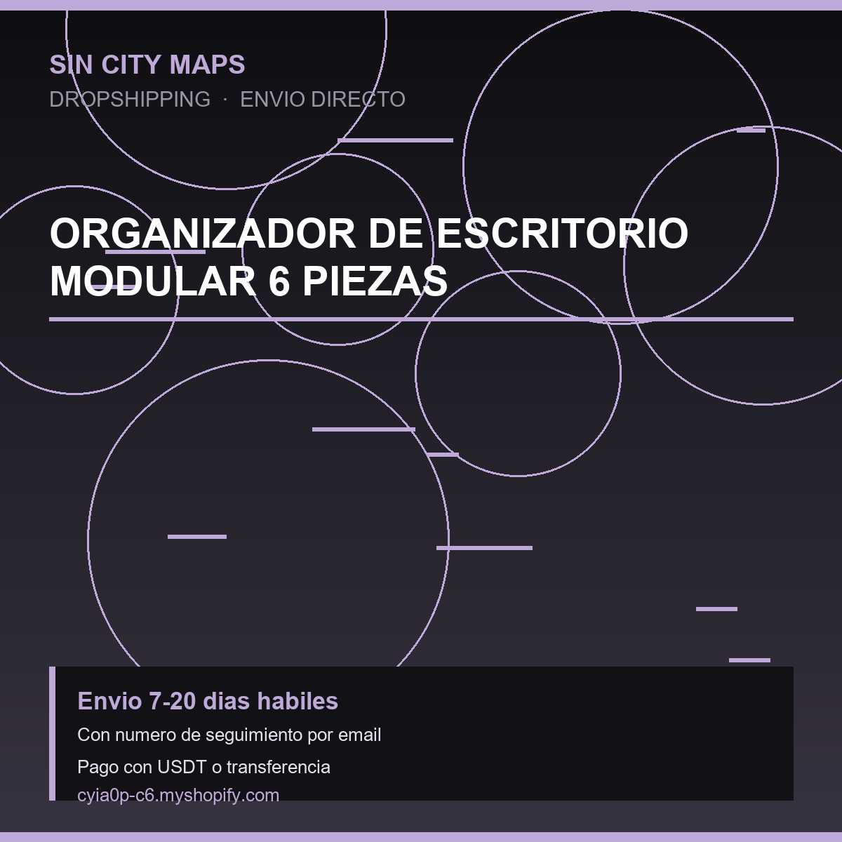 Organizador de Escritorio Modular 6 Piezas