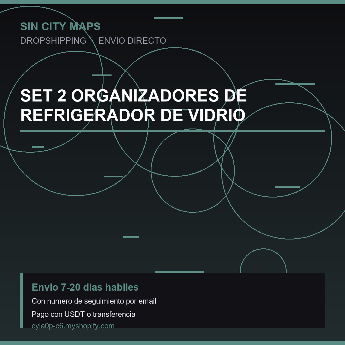 Set 2 Organizadores de Refrigerador de Vidrio