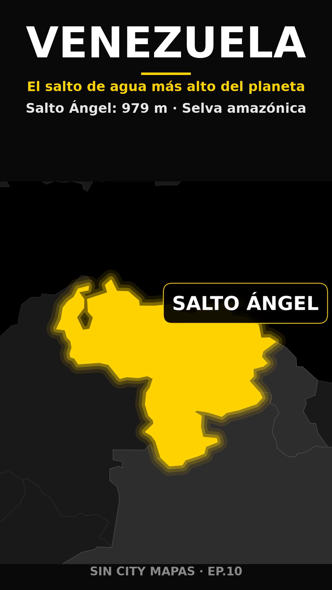 Poster EP10 Venezuela el salto de agua mas alto Sa